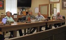 (ALEX HAVARDANSKY | THE GRAHAM LEADER) The Young County Commissioners Court sits in on their regular meeting Monday, Aug. 11. The court approved the installation of Flock Safety cameras during the meeting after a presentation from Young County Sheriff’s Office Lieutenant Will Cauthern.