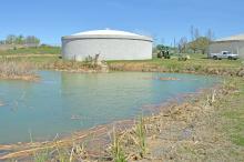 (FILE PHOTO | THE GRAHAM LEADER) A lagoon at the city of Graham water treatment plant. The Graham City Council accepted a bid from Vapor Industries, Inc. last week to rebuild, reclaim water and dispose of over 5,700 tons of sludge in the lagoons at the city water treatment plant.