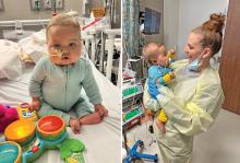 (CONTRIBUTED PHOTOS | TAYLOR DECK) Shown at right is Taylor and Tyson Deck’s daughter, Everleigh, who received a necessary liver transplant thanks to one of Tyson’s long-distance cousins, Crissy Reid (right), who was a perfect match for what Everleigh needed.