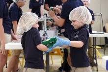 (THOMAS WALLNER | THE GRAHAM LEADER) Open Door Christian School hosted its packaging day for the Feed the Need program which provides 10,000 meals to those in need across the globe. This year, the program provided meals for families in Bangladesh.