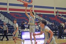(ALEX HAVARDANSKY | THE GRAHAM LEADER) Michael Franklin puts up a jumpshot Friday, Jan. 2 against the Abilene Christian Panthers. Franklin scored five points in the Steers’ 51-22 victory.