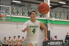 (ALEX HAVARDANSKY | THE GRAHAM LEADER) Rylan Hinojosa chases after a ball Tuesday, Jan. 6 against the Gold-Burg Bears. Hinojosa scored 11 points in the Bobcats’ 67-44 win over the Bears. 