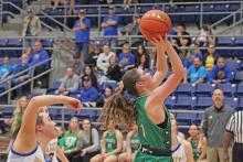 (ARCHIVE PHOTO | THE GRAHAM LEADER) Newcastle freshman Camren Mallory drives past an opposing defender for a layup at the rim during the team’s regional final win last season. Mallory also plays a pivotal role this season and made key plays during the game Friday, Dec. 20 against Mineral Wells.