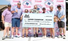 (THOMAS WALLNER | THE GRAHAM LEADER) The Grand Champion award and a $10,000 prize went to Razzle’s Italian Ice with its signature dish the Mangonada at the Food Truck Championship of Texas.