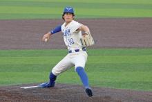 (ALEX HAVARDANSKY | THE GRAHAM LEADER) Bruin Wright sets the tone for the Steers on the mound Thursday, April 17 against the Stephenville Yellow Jackets. Wright didn’t surrender a single run against Stephenville in the contest.