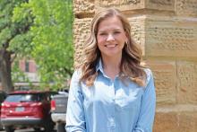 (THOMAS WALLNER | THE GRAHAM LEADER) Amanda Dulany started this week in the position of manager of the Graham Convention and Visitors Bureau. She is looking forward to the opportunities that come with the position.