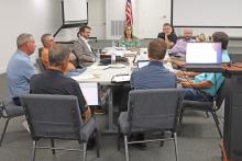 (THOMAS WALLNER | THE GRAHAM LEADER) Representatives from Impact Education Specialists meet Thursday, Aug. 1 with members of the Graham ISD Board of Trustees to establish a profile of what they are looking for in a superintendent candidate. The search firm provided an update this week regarding those who have applied and community input session results.