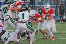 (ALEX HAVARDANKSY | THE GRAHAM LEADER) The Graham Leader is recognizing Colt Taylor of the Steers as this week’s Athlete of the Week. Taylor had a hat trick in the rushing game with 187 yards on the ground and three touchdowns in the Steers win over Lake Worth. 