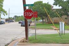 (THOMAS WALLNER | THE GRAHAM LEADER) The intersection at Cherry and Third Street which the city of Graham approved to be reconfigured as a four-way stop. The intersection was one of two intersections recommended to be changed to a four-way stop by the Graham Police Department.