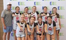 (COREY GOBER | CONTRIBUTED PHOTO) The GTX Elite basketball team finished 16-5 on the season. Shown on the team are McKynley Corley, Ella Pettus, Emerson Curd, Maddyx Marin, Addie Gober, Payce Kinman and Jentry Jeter. 