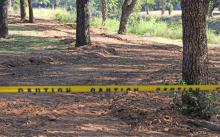 (ALEX HAVARDANKSY | THE GRAHAM LEADER) A pathway for a trail at Firemen’s Park begins to take shape as contractors work on a city of Graham trails project. The project was funded using funding provided by the Brazos River Authority and a grant from Texas Parks and Wildlife Department.