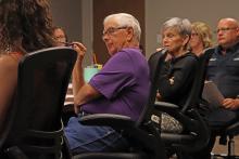 (THOMAS WALLNER | THE GRAHAM LEADER) Comprehensive Plan Advisory Committee Vice Chair Johnny Ford speaks during the first meeting of the board Thursday, Oct. 16. The board was tasked by the Graham City Council with establishing a plan for future consideration.