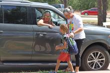 (ARCHIVE PHOTO | THE GRAHAM LEADER) Parents pick up students at Pioneer Elementary School for the first day of school in the 2023-2024 school year.