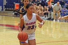 (ARCHIVE PHOTO | THE GRAHAM LEADER) Rebecca McGregor will be competing as part of the East Texas Team for the girls Oil Bowl Classic basketball game Friday, June 6.