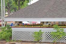 (THOMAS WALLNER | THE GRAHAM LEADER) The Young County Commissioners Court had a discussion this week regarding plans to design a new courthouse gazebo. The commissioners contracted with Level 5 Architecture to design the new structure.