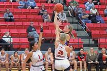 (ARCHIVE PHOTO | THE GRAHAM LEADER) The Graham Leader is recognizing Briley Randall as this week’s Athlete of the Week. Randall scored five points in the Lady Blues’ 60-25 loss to the Eula Lady Pirates in their matchup Tuesday, Jan. 6. 