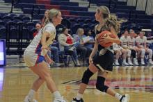 (ALEX HAVARDANKSY | THE GRAHAM LEADER) The Graham Leader is recognizing Ava Street as this week’s Athlete of the Week. Street had a big scoring night in the Lady Blues’ 61-51 win over the Haskell Lady Indians with 10 points, a pair of rebounds, an assist and two steals to help Graham seal the victory Tuesday, Nov. 11. 