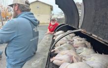 (MIKE SIPES | CONTRIBUTED PHOTO) Young County Masonic Lodge pitmaster Johnathan Southerland and Lodge Worshipful Master Doug Magneson discuss plans to cook turkeys for the community during the Mason’s Turkey Smoke.