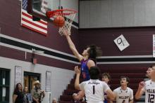 (ALEX HAVARDANKSY | THE GRAHAM LEADER) The Graham Leader is recognizing  Nick Wankowicz as this week’s Athlete of the Week. Wankowicz had a big night with 18 points, 13 rebounds, one assist, three pass deflections, three steals and a block in the Steers’ win Tuesday, Nov. 18.