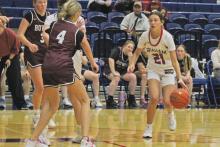 (ALEX HAVARDANKSY | THE GRAHAM LEADER) The Graham Leader is recognizing Addison Gober of the junior varsity Lady Blues as this week’s athlete of the week. Gober led the team in scoring Thursday, Nov. 20 with 24 points in a blowout victory over the Bowie Ladyrabbits. 
