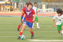 (THOMAS WALLNER | THE GRAHAM LEADER) Easton Hedge has been a major player for the Graham Steers team and as the team moves into district will be crucial. Hedge has accounted for 13 of the 37 goals made by the team so far this season and assisted with another 11 shots made by the team.