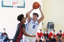 (THOMAS WALLNER | THE GRAHAM LEADER) Steers sophomore Bryce Martin is playing for a second year on the varsity team and has elevated his game. Martin has been working consistently to become a real force for this Steers squad.