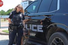 (ARCHIVE PHOTO | THE GRAHAM LEADER) A photo of Olney Police Department Cpl. Miranda Wright who was featured in the July publication of Hometown Heroes. Wright passed away Saturday, Aug. 3 and her K-9 partner was recently announced to be supported by the Project K-9 Hero organization.