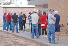 (ARCHIVE PHOTO | THE GRAHAM LEADER) Voters line up outside the North Central Texas College polling location on election day for the March primaries. Early voting in the November general election will be held Monday, Oct. 21 through Friday, Nov. 1. The Young County Annex is the new Graham early voting location.