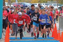 (ARCHIVE PHOTO | THE GRAHAM LEADER) A group of 5K runners take off from the starting line at the Spivey Hill Challenge at Firemen’s Park in 2023. The event this year will be held Saturday, Nov. 9 with registration available online.