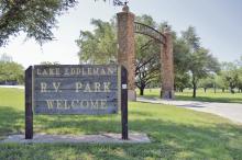 (ARCHIVE PHOTO | THE GRAHAM LEADER) The entrance to Lake Eddleman Park in Graham. The park is the center of a lawsuit from RKJ Adventures, LLC, which is seeking over $1 million from the city of Graham.