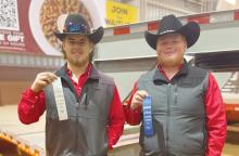 (GRAHAM FFA | CONTRIBUTED PHOTO) Kanyon Crawford (left) and Lance Browning of Graham FFA both received third place awards in the San Angelo Stock Show & Rodeo Ag Mechanics contest.