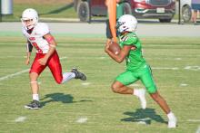 (ALEX HAVARDANSKY | THE GRAHAM LEADER) The Graham Leader is recognizing London Martinez of the Bobcats as this week’s Athlete of the Week. Martinez scored four touchdowns and three two point conversions in the team’s blowout win over the Iredell Dragons. 