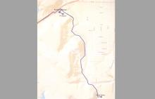 (CITY OF GRAHAM | CONTRIBUTED PHOTO) The path of a waterline from the city of Graham’s wastewater treatment facility to a proposed reclaimed storage tank and fill station on Hwy. 67. The project is being proposed using funding from the Texas Water Development Board. 