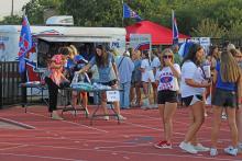 (ALEX HAVARDANSKY | THE GRAHAM LEADER) The Graham community was able to see information booths at the booster bash Monday, Aug. 11. These booths were represented by different clubs and activities at the school as well as programs at North Central Texas College.