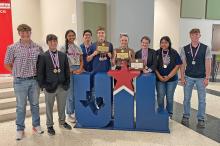 (CONTRIBUTED PHOTO | NISD) The Newcastle High School UIL mathematics team will compete this week at the 2023 Academic & Speech State Meet in Austin. Left to right: Lucas Owen, Julian Jimenez, Mya Cabrera, Cayden Rogers, Benjamin Burk, Jessa Burk, Ashleigh Taylor, Alba Adame and Isaac King.