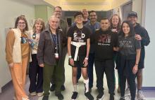 (BOBBIE JO MARRUFO | CONTRIBUTED PHOTO) The Marrufos have received an outpouring of support after their son Paul (shown at center) suffered a ruptured Arteriovenous Malformation in September. Paul is now working to recover from a successful brain surgery and is looking at his future.
