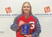 (GRAHAM FFA | CONTRIBUTED PHOTO) Brailey Brooks was named a semi-finalist at the state FFA Leadership Development Events competition held Friday, Dec. 6 at Sam Houston State University in Huntsville. Brooks won first place in district and second place in area for Senior Creed Speaking.