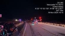 (CONTRIBUTED PHOTO) Air Evac responded 4.5 miles west of Newcastle on Hwy. 380 for a two-vehicle wreck Saturday, Nov. 16.