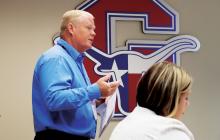(ARCHIVE PHOTO | THE GRAHAM LEADER) Graham ISD Chief Financial Officer Gary Browning speaks with the GISD Board of Trustees in August 2025. Browning announced Wednesday, May 13 that the district was eligible for $734,251 in funds for teachers locally through the Teacher Incentive Allotment Program.