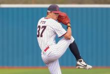 (LINSEY TAYLOR | CONTRIBUTED PHOTO) Former Graham Steer Ryder Taylor represented both Graham and Seminole State University during the Alpine Bank NJCAA Division I JUCO World Series held Saturday, May 23.