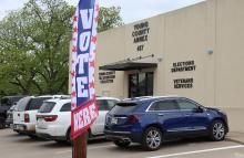(THOMAS WALLNER | THE GRAHAM LEADER) Early and election day voting is being held at the Young County Annex at 417 Second St. in Graham. Election day voting will be held from  7 a.m. to 7 p.m. Saturday, May 2.