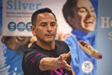 (CONTRIBUTED PHOTO | OSCAR MAIRENA) Graham resident Oscar Mairena recently competed at the 2024 American Cornhole League World Championships where he earned the ranking of “Pro,” the highest level one can reach in the sport.