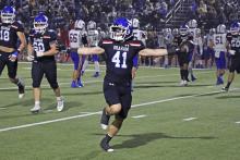 (ARCHIVE PHOTO | THE GRAHAM LEADER) Jayton Hearne brings a spark of energy to Graham’s stifling defense. He’s been a varsity linebacker since the middle of his sophomore year, and he’s always around the ball. During last week’s area round win over Monahans, Hearne made his presence known by tying for the team lead in tackles and recording a tackle for loss.