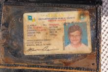 (CHRIS SISK | CONTRIBUTED PHOTO) A wallet that was caught in Possum Kingdom Lake belonging to Martin Oswald. Chris Sisk led a fishing guide service last month where the group caught the wallet. Fisk turned to social media to seek more information.