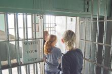 (FILE PHOTO | THE GRAHAM LEADER) The Young County Historical Commission gives a tour of the 1921 Jail during an open house held Saturday, Oct. 8. The organization is seeking a match grant for improvements to the facility.