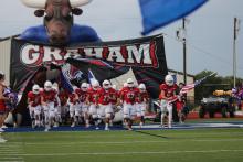 Graham Steers take the field on Sept. 20 to face the Decatur Eagles. The Steers fell to 2-2 and losing 56-42.